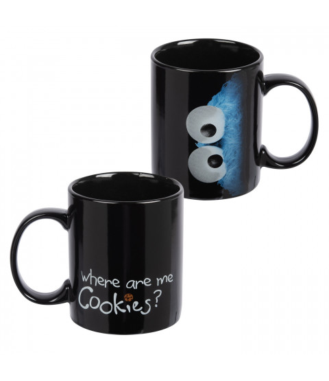 Sesame Street - Tasse "Cookie, full black", 320 ml,  Keramik