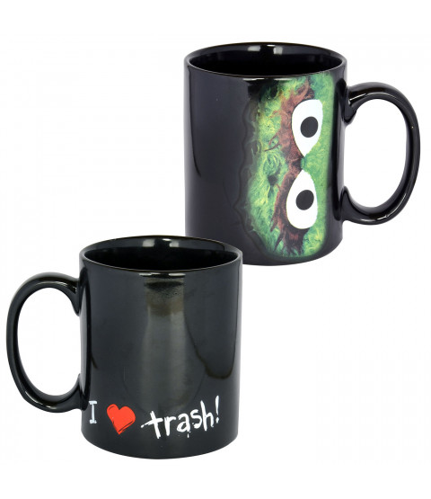 Sesame Street - Tasse "Oscar, full black" - 320 ml aus Keramik