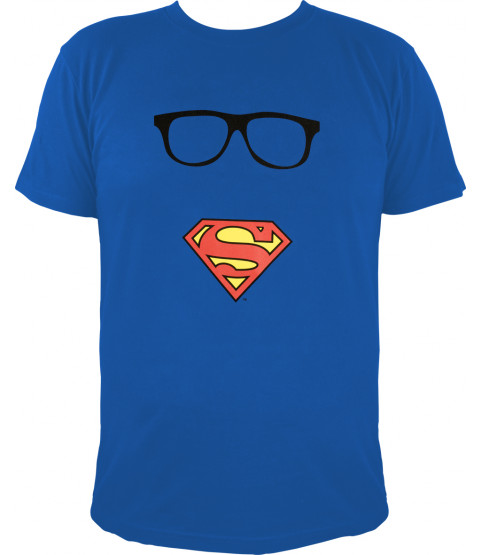 Superman - Herren T-Shirt, blau - 100% Baumwolle - "Superman`s Maske" 