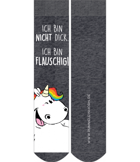 Pummeleinhorn Damensocken, "Flauschig", dunkelgrau