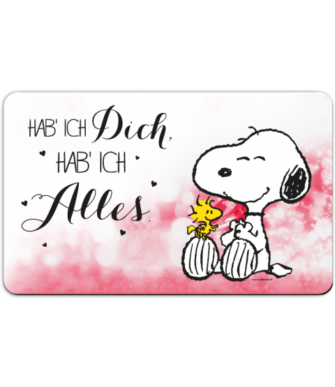 The Peanuts - Frühstücksbrettchen "Hab ich Dich, hab ich Alles", Resopal, 23,5 x 14,5 cm