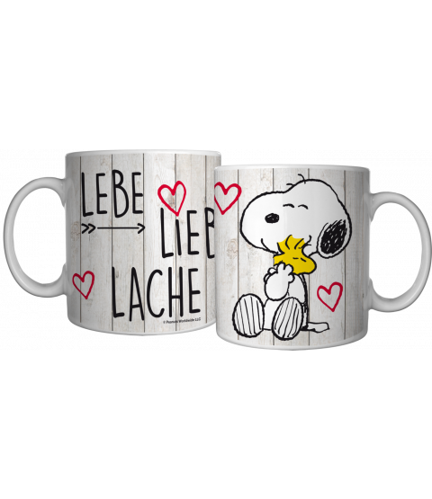 The Peanuts - Tasse "Lebe, Liebe, Lache", ca. 320 ml, Keramik