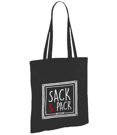 Tacheles - Stoffbeutel Tasche "Sack & Pack", 38 x 42 cm, Baumwolle