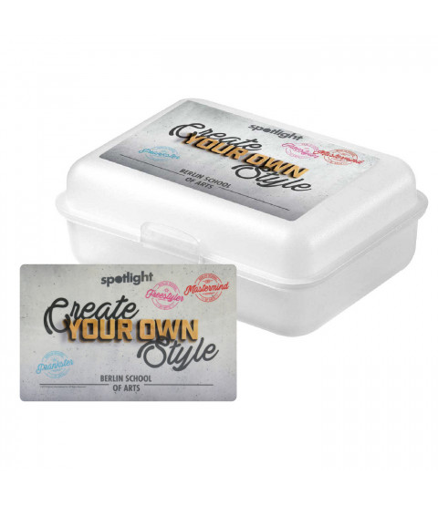Spotlight Brotdose Lunchbox "Create your own style", Polypropylene, 17,5 x 12,8 x 6,9 cm