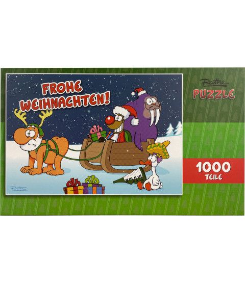 Ralph Ruthe Weihnachts-Puzzle "xmas 1000 pcs", 1000 Teile