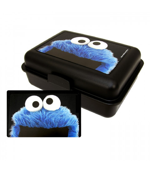 Sesamstraße - Brotdose "Cookie Monster black", Polypropylene, 175x128x69mm
