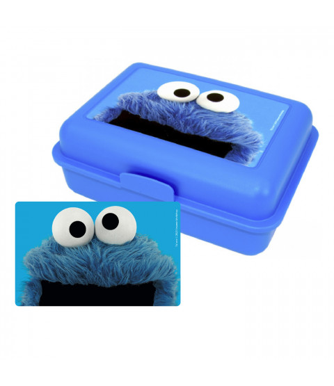 Sesamstraße - Brotdose "Cookie Monster blue", Polypropylene, 175x128x69mm