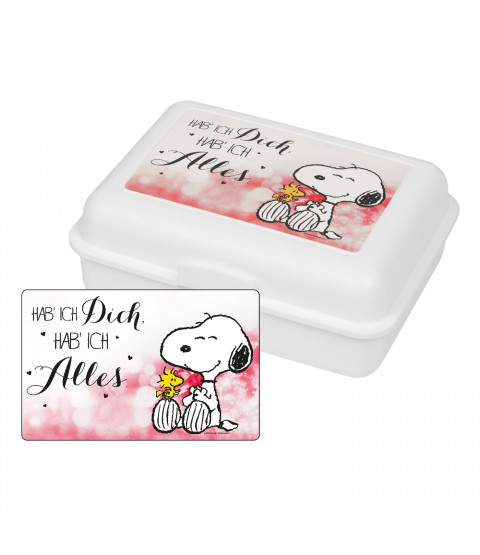 The Peanuts - Brotdose - Lunchbox  "Hab ich Dich, hab ich Alles!", Polypropylene, 17,5x12,8x6,9cm