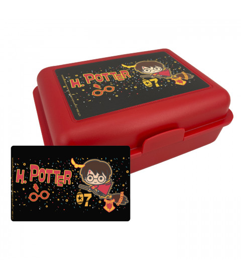 Harry Potter - Brotdose - Lunchbox "H.Potter Comic", Polypropylene, 17,5x12,8x6,9cm