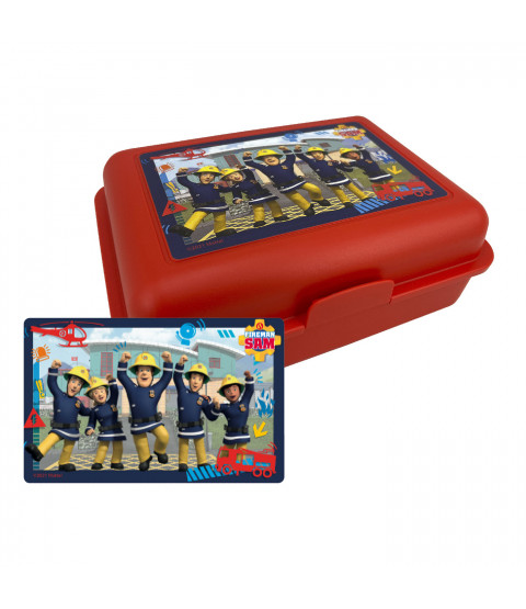 Fireman Sam - Brotdose - Lunchbox "Group", Polypropylene, 17,5x12,8x6,9cm
