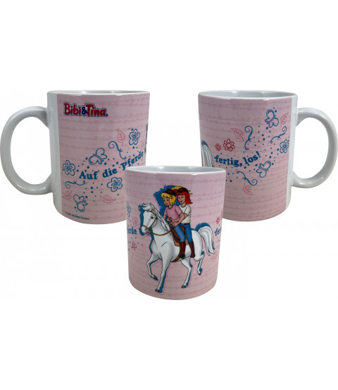 Bibi & Tina - Tasse "Auf die Pferde", 320 ml, Keramik