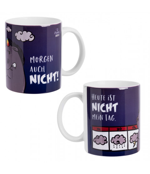 Pummel & Friends - Tasse Grummeleinhorn "Morgen auch nicht", 320 ml, Keramik