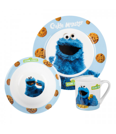 Sesame Street - Breakfast Set "Cookie", 3 tlg.
