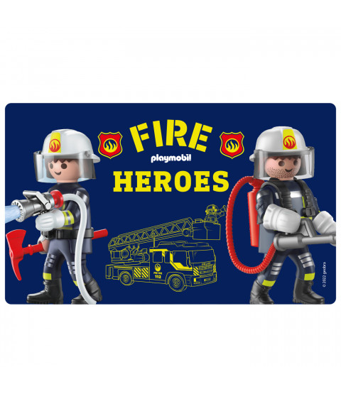 Playmobil - Frühstücksbrettchen "City Firemen", 23,5 x 14,5 cm, Resopal