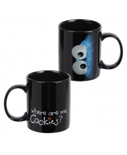 Sesame Street - Tasse "Cookie, full black", 320 ml,  Keramik