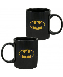 DC Comics – Tasse „Batsign“, schwarz, Keramik, ca. 320 ml 