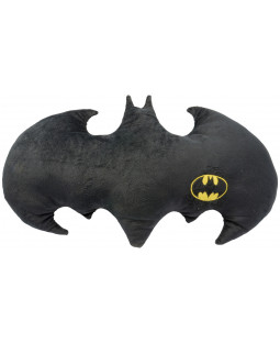Batman – Kissen „Batwing“ mit Batman Logo - kuscheliges Velboa, ca. 60 x 37 cm