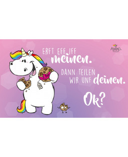 Pummel & Friends Brettchen, "OK?", Resopal, 23,5 x 14,5 cm