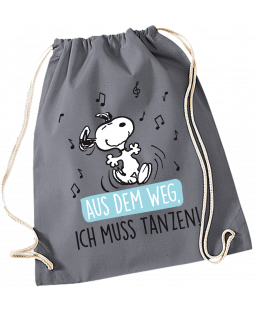 The Peanuts - Stoffrucksack "Ich muss Tanzen!", 37 x 46 cm, Baumwolle