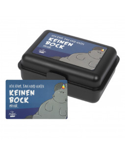 Pummel & Friends - Brotdose - Lunchbox "Kein Bock", Polypropylene, 17,5x12,8x6,9cm