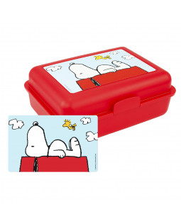 Snoopy - Brotdose - Lunchbox  "Mach mal Pause", Polypropylene, 17,5x12,8x6,9cm