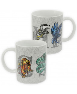 Harry Potter - Tasse "4 Wappen", 320 ml, Porzellan