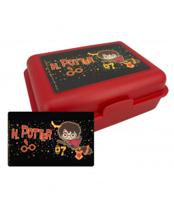 Harry Potter- Brotdose - Lunchbox "H.Potter Comic", Polypropylene, 17,5x12,8x6,9cm