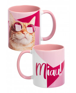 Tasse " Katze - miau", 320 ml, Porzellan