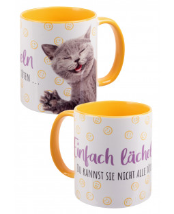 Tasse " Katze - lächeln", 320 ml, Porzellan