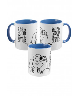 The Peanuts - Tasse " books are better - inner blue", 320 ml, Keramik 