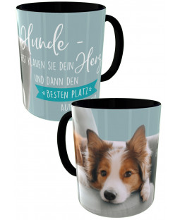 Tasse " Hund - Bester Platz", 320 ml, Porzellan