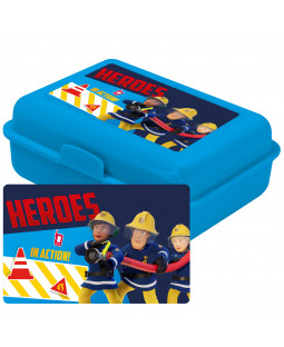 Fireman Sam - Brotdose - Lunchbox "Heroes in action!", Polypropylene, 17,5x12,8x6,9cm