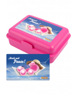 Gelini - Brotdose - Lunchbox  "Mach mal Pause", Polypropylene, 17,5x12,8x6,9cm