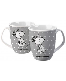 The Peanuts - Tasse Snoopy "grey dots", 280 ml, Keramik